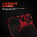 MEETION P100 XL Large Gaming Keyboard Mouse Pad Black, Optimized for Optical & Laser Mice, Precision Accuracy, Fat Rubber & Anti-slip Base, Awesome Design, Unique Shape, 790*345*5mm Huge Size - Image 7