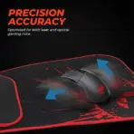 MEETION P100 XL Large Gaming Keyboard Mouse Pad Black, Optimized for Optical & Laser Mice, Precision Accuracy, Fat Rubber & Anti-slip Base, Awesome Design, Unique Shape, 790*345*5mm Huge Size - Image 4