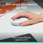 Logitech POP Bluetooth Wireless Mouse with Emoji Customizable Button - SilentTouch Clicks- Connect up to 3 devices - 10 meters Wireless Range -  SmartWheel Scrolling -  Compatible with Windows®, macOS, ChromeOS™,  iPadOS, Microsoft Surface | Off-white - Image 3