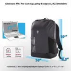 Dell Alienware Elite Backpack 28L For up to 16.3" Laptops , Slim Durable Design, Padded Laptop Sleeve, Expanding Headset Pocket, Side Stretch Pockets, Foam Straps | AWM17BPP Gray/Black  - Image 6