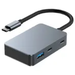 5 in 1 USB-C / Type-C to USB3.0 & Type-C Multifunctional Docking Station HUB Adapter - High Speed Transmission - (Dark Grey) BYL-2316 - Image 4