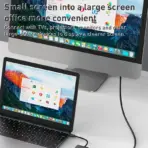 6 in 1  USB Type-C to ( USB3.2 + Gigabit Lan Internet + HDTV/HDMI 4K 60Hz ) HUB Adapter & Charging -  BYL-2308 (Dark Gray) - Image 4