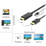 HDMI to DisplayPort Cable with USB Power, 4K@60Hz, Ultra HD Output, Plug & Play, Convert Laptop/Tablet HDMI to DP Monitor/TV/Projector, 3840x2160 Display Support - Image 3