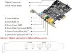 PCIe 7.1 Chanel Sound Card CM8828 + CM9882A Compatible with 2.1/5.1 Stereo Surround Sound System Equipment | SPC093 - Image 2