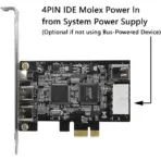 PCIe Firewire Card, PCI-E X1 to IEEE 1394 3X 6Pin & 1x 4Pin with Low Profile Bracket for Video,Photo - Image 5