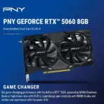 PNY GeForce RTX 5060 OC 8GB GDDR7  Dual Fan Graphics Card - NVIDIA Blackwell Architecture, DLSS 4, PCIe 5.0, 3840 CUDA® Cores , 2535MHz Boost Clock , And Compact Dual-Slot Design | STEALTH BLACK ~ VCG50608DFXPB1-O - Image 2