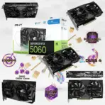 PNY GeForce RTX 5060 OC 8GB GDDR7  Dual Fan Graphics Card - NVIDIA Blackwell Architecture, DLSS 4, PCIe 5.0, 3840 CUDA® Cores , 2535MHz Boost Clock , And Compact Dual-Slot Design | STEALTH BLACK ~ VCG50608DFXPB1-O - Image 7