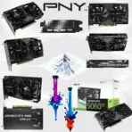 PNY GeForce RTX 5060 Ti 8GB OC Dual Fan GPU : NVIDIA Blackwell Architecture, 2692 MHz Boost Speed , 4608 CUDA® Cores , PCIe 5.0, DLSS 4, DisplayPort 2.1b | BLACK ~ VCG5060T8DFXPB1-O - Image 7