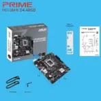 ASUS PRIME H610M-K D4 ARGB micro-ATX DDR4 Motherboard , LGA1700 , PCIe 4.0, M.2 slot, 2 x DDR4 DIMM, SATA 6 Gbps, AI Noise Cancelation, Aura Sync , for Intel® Core 12th / 13th / 14th Gen  - Image 5