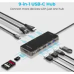 Promate PrimeHub-Go Compact Multiport USB-C Hub with 100W Power 9IN1