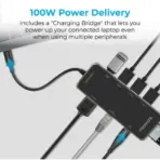 Promate PrimeHub-Go Compact Multiport USB-C Hub with 100W Power 9IN1 - Image 5
