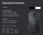 Keychron M3 Mini Wireless Mouse With 1K Polling Rate | PixArt 3395 Sensor | 26,000 DPI | Bluetooth 5.1 / 2.4GHz / Wired | Lightweight 55g | RGB | Huano Switches | Windows & macOS | BLACK  M3M-A1 - Image 7