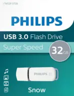 PHILIPS 32GB USB Flash Drive With USB 3.0, LED Activity Light, Plug-And-Play, Trendy Snow Edition Design, Multi-OS Support, High-Speed File Transfers | FM32FD75B/97 