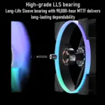 Fractal Prisma AL18 RGB PWM 2-Pack  High-Airflow 180mm ARGB Fans With LLS Bearings, PWM 300–1200 RPM Range, Uniform Glow Ring, High Static Pressure And Wide Compatibility | Black ~ FD-FAN-PRI-AL18-PWM-2P - Image 7