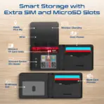 PROMATE ProWallet - Apple Find My Wallet - With Bluetooth 5.2, RFID Blocking, 110mAh Battery, Wireless Charging, ≥90dB Speaker, Premium Leather Anti-Lost Design | BLACK  - Image 4