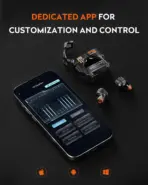 GravaStar Sirius Plus True Wireless Earbuds With Bluetooth 5.3, Hybrid ANC, 10mm Dynamic Drivers, RGB Ambient Lighting, 28-Hour Playtime, IPX4 Water Resistance | P9 PLUS ~ BLACK  - Image 6