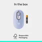 Logitech POP Bluetooth Wireless Mouse with Emoji Customizable Button - SilentTouch Clicks- Connect up to 3 devices - 10 meters Wireless Range -  SmartWheel Scrolling -  Compatible with Windows®, macOS, ChromeOS™,  iPadOS, Microsoft Surface | LILAC - Image 10