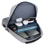 Business Slim Formal Laptop Backpack for up to 15.6 Inch - Durable Oxford Textile - USB Charging Port - Organized Compartments - Waterproof - Heavily Padded for Sensitive Electronics Impact Protection - GREY - Image 4