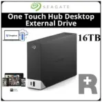 Seagate One Touch Hub 12TB Black Desktop External Hard Drive – Password Protection, AES-256 Hardware Encryption, USB-C & USB 3.0 Hub, PC/Mac, Rescue Services | STLC12000402
