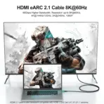 Certified 8K HDMI 2.1 Cable , 48Gbps Ultra High Speed HDMI® Cord Ethernet CEC 4K 240Hz 165Hz 144Hz 120Hz 8K 60Hz eARC Netflix HDCP2.3 HDR10+ PC Laptop RTX5090 TV Monitor Projector X-box PS5 | 3 meters - Image 2