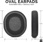 Replacement Ear Pads Cushion Compatible with SteelSeries Arctis 3 / Arctis 5 / Arctis 7 Arctis 9 / Arctis 1 / Arctis Pro Lossless Wireless Gaming Headset (Black_Gray) - Image 3