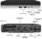 HP ProDesk 400 G5 Desktop Mini : Intel® Core™ i3-9100T | 8GB DDR4 RAM ; 256 NVMe SSD | UHD 630 Integrated Graphics | Windows 10  | Wifi , Bluetooth | 8BF13UP#ABA BLACK - USED - Image 3