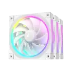 DeepCool FL12 - 3 IN 1 ARGB PWM Fan Kit, 120mm x3, 500–2150 RPM, 55 CFM, ≤32 dB, Fluid Dynamic Bearing, 36 Gen2 LEDs, PBT Frame, 8-Pin Daisy Chain, Anti-Vibration Pads | WHITE - Image 9