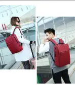 Business Slim Formal Laptop Backpack for up to 15.6 Inch - Durable Oxford Textile - USB Charging Port - Organized Compartments - Waterproof - Heavily Padded for Sensitive Electronics Impact Protection - RED - Image 7