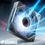 AsiaHorse AMICI GT ARGB 120mm PWM Fan 1-Pack – Forward Black, Infinity Mirror, 24 ARGB LEDs, 1800RPM, 68.5CFM, 2.0mmH2O, HDB Bearing, Low Noise 30dB, Sync-Compatible