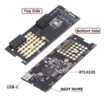 Type-C  10Gbps Aluminum Enclosure  Chipset For M-Key M.2 NGFF NVMe SATA SSDs 2280/2260/2242mm – Auto PCIe/SATA Mode Switch, USB A To C Cable Included | GREY  - Image 6