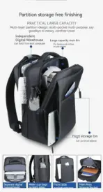 Business Slim Formal Laptop Backpack for up to 15.6 Inch - Durable Oxford Textile - USB Charging Port - Organized Compartments - Waterproof - Heavily Padded for Sensitive Electronics Impact Protection - RED - Image 33