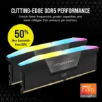 CORSAIR VENGEANCE RGB DDR5 RAM 64GB Kit (2x 32GB) 6000MHz CL40 1.35V (PC5 48000) 288-Pin AMD EXPO / Intel XMP 3.0 Compatible Computer Memory | Grey CMH64GX5M2N6000Z40 - Image 3