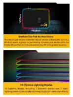 Genius GX-PAD 500S  RGB Gaming Mouse Pad , Included 1.8m USB Cable -  3 Dynamic RGB modes and 7 Static lighting modes - Premium Smooth Surface, Non-Slip Rubber Base - 450 x 400 x 3mm - Image 8