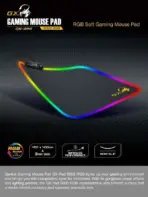 Genius GX-PAD 500S  RGB Gaming Mouse Pad , Included 1.8m USB Cable -  3 Dynamic RGB modes and 7 Static lighting modes - Premium Smooth Surface, Non-Slip Rubber Base - 450 x 400 x 3mm - Image 2