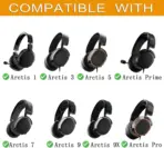 Replacement Ear Pads Cushion Compatible with SteelSeries Arctis 3 / Arctis 5 / Arctis 7 Arctis 9 / Arctis 1 / Arctis Pro Lossless Wireless Gaming Headset (Black_Gray) - Image 2