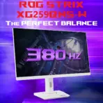 ASUS ROG Strix XG259QNS-W 24.5-inch  FHD 380Hz OC Fast IPS Gaming Monitor – 0.3ms, HDR400, ELMB Sync, FreeSync Premium, Gaming A.I. , DP 1.4, HDMI 2.0, USB Hub, Adjustable Stand | WHITE - Image 2