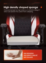 APEX SEAT "Ignition XL" Gaming Chair With 160KG Capacity, PU+Velvet+Suede Upholstery, Recline 90–141°, 4D Armrests, Magnetic Headrest, Class-4 Gas Lift, Frog Mechanism, Iron Base , ≤160KG Capacity| RACING BLACK RED WHITE - Image 10