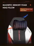 APEX SEAT "Ignition XL" Gaming Chair With 160KG Capacity, PU+Velvet+Suede Upholstery, Recline 90–141°, 4D Armrests, Magnetic Headrest, Class-4 Gas Lift, Frog Mechanism, Iron Base , ≤160KG Capacity| RACING BLACK RED WHITE - Image 5