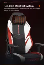 APEX SEAT "Ignition XL" Gaming Chair With 160KG Capacity, PU+Velvet+Suede Upholstery, Recline 90–141°, 4D Armrests, Magnetic Headrest, Class-4 Gas Lift, Frog Mechanism, Iron Base , ≤160KG Capacity| RACING BLACK RED WHITE - Image 4