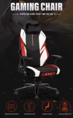APEX SEAT "Ignition XL" Gaming Chair With 160KG Capacity, PU+Velvet+Suede Upholstery, Recline 90–141°, 4D Armrests, Magnetic Headrest, Class-4 Gas Lift, Frog Mechanism, Iron Base , ≤160KG Capacity| RACING BLACK RED WHITE - Image 3