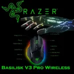 Razer Basilisk V3 Pro Wireless Gaming Mouse : HyperScroll Tilt Wheel - 30K DPI Optical Sensor - Gen-3 Optical Switches - 13-Zone Chroma RGB - 13 Programmable Controls - 3 Connection Modes | Black