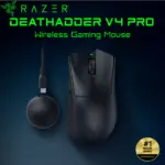 Razer DeathAdder V4 Pro Ultra-Lightweight 56g Wireless Esports Mouse With 45K DPI Focus Pro Sensor, 8K Hz HyperPolling, Optical Scroll Wheel, Gen-4 Switches, 150h Battery | BLACK