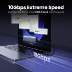UGREEN M.2 NVMe & SATA SSD Aluminum Alloy Enclosure - Dual Protocol M.2 to USB Type-C SSD Adapter - Supports M.2 2230, M.2 2242, M.2 2260, M.2 2280 - 10Gbps Speed ,Up to 2TB Capacity , For Windows/macOS/Linux | SILVER ~ CM767 - 15813  - Image 6