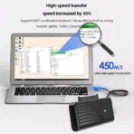 SATA To USB-C 5Gbps Adapter With Dual Protocol Support For M.2 NGFF & 2.5/3.5 Inch SATA SSD HDD, USB3.0 To SATA Cable With JMS578 Chipset & Optional DC Power Port - Image 4