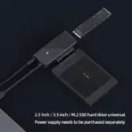 SATA To USB-C 5Gbps Adapter With Dual Protocol Support For M.2 NGFF & 2.5/3.5 Inch SATA SSD HDD, USB3.0 To SATA Cable With JMS578 Chipset & Optional DC Power Port - Image 7