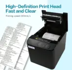 Thermal Receipt Bill Printer 80mm POS Printer, USB Receipt Printers with Auto Cutter Support Cash Drawer, USB + Ethernet Interface for Windows & Mac - Image 3