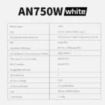 Segotep AN750W White Iceberg Edition 750W 80 PLUS PSU With 87.47% Efficiency, Active PFC, 120mm Hydraulic Bearing Fan, Flat White Cables & Smart Temp Control  - Image 9