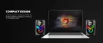 SG-118 Havoc 10 2.0 Stereo RGB Gaming Speaker | 6W Power | RGB Lighting | USB & AUX Connection | Compact & Portable | Clear Sound & Enhanced Gaming Experience - Image 7