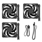 Fractal Momentum 12 ARGB 3-Pack High-Performance 120mm Fans With ARGB Gen 2 Lighting, LCP Blades, FDB Bearing, PWM Control, Zero RPM Mode, High Airflow And Low Noise ~ Black FD-F-MR1-1203  - Image 10