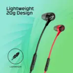 HyperX Cloud Earbuds II – 14mm Drivers, Four Eartips, Hard-Shell Carrying Case, Low-Profile 90° Plug, 3.5mm Plug, Built-in Microphone, Multi-Function Button, PC, Mobile, Nintendo Switch – Black - Image 3